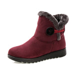 HEE GRAND Winter Women Boots Flock Warm Ankle Snow Boots 2017 Platform Mother Shoes Woman Slip On Flats Button Creepers XWX1597 - RaysJewelry&more