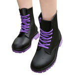 HEE GRAND Women Rainboots 2017 Plain Flat Rubber Ankle Boots Waterproof Lace-up Platform Shoes Woman Size Plus 36-41 XWX3792 - RaysJewelry&more