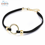 SUSENSTONE Choker Necklace Stretch Velvet Classic Gothic Tattoo Flannel Choker - RaysJewelry&more