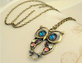 Owl Necklace Sweater Link Chain Choker Gold Rhinestone Crystal Cubic Zirconia Pendant Statement Charm Women Fashion Jewelry 25 - RaysJewelry&more