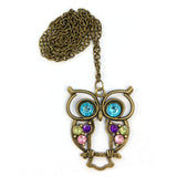 Owl Necklace Sweater Link Chain Choker Gold Rhinestone Crystal Cubic Zirconia Pendant Statement Charm Women Fashion Jewelry 25 - RaysJewelry&more