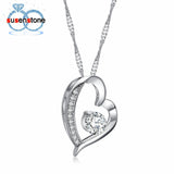 Womens Love Heart Pendant Necklace Beautiful Necklace Jewelry Chain Christmas Day drop wholesale shipping Propose gift #GH30 - RaysJewelry&more