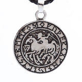 Norway iron metal pendant Norse Viking Runes Amulet Necklace The Necklace Nordic Pendant Sleipnir And Solider Talisman #GH40 - RaysJewelry&more