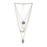 Angel wings irregular multi-layer Necklace Women Multilayer Irregular Crystal Gold Pendant Chain Statement Necklace #gh30 - RaysJewelry&more