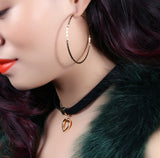 Love Choker Necklace Stretch Velvet Classic Gothic Tattoo Flannel Choker - RaysJewelry&more