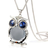 Women Owl Pendant Diamond Sweater Chain Long Necklace Jewelry BU - RaysJewelry&more