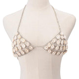 Shell Retro Fashion Silver Bra Body Necklace Chain Bikini Chain SL - RaysJewelry&more