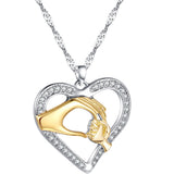 Gold Finish Mom Baby Necklace Mothers day Gift Gold - RaysJewelry&more