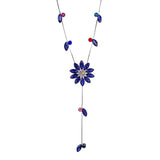 Women Fashion Popular Crystal Chrysanthemum flower Necklace Sweater Chain BU - RaysJewelry&more