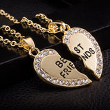 Best Friend Unisex Mens Womens Heart Pendant Necklace Jewelry Chain GD - RaysJewelry&more