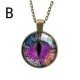 Hot Dreamy Crystal Ball Star Long Glass Retro Pattern Pendant Necklace Jewelry A - RaysJewelry&more