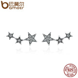 BAMOER Authentic 925 Sterling Silver Sparkling Earrings - RaysJewelry&more