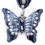 Women Fashion Jewelry Butterfly Crystal Pendant Necklace Chain - RaysJewelry&more