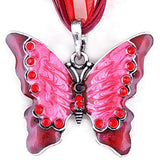 Women Fashion Jewelry Butterfly Crystal Pendant Necklace Chain - RaysJewelry&more