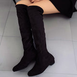 Women Winter Autumn Flat Boots Shoes High Leg Suede Short Long Boots - RaysJewelry&more