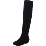Women Winter Autumn Flat Boots Shoes High Leg Suede Short Long Boots - RaysJewelry&more