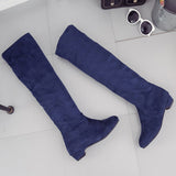 Women Winter Autumn Flat Boots Shoes High Leg Suede Short Long Boots - RaysJewelry&more