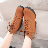 Womens Fashion High Heel Lace Up Ankle Boots Ladies Buckle Platform Shoes - RaysJewelry&more