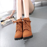 Womens Fashion High Heel Lace Up Ankle Boots Ladies Buckle Platform Shoes - RaysJewelry&more