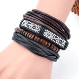 Fashion Women Multilayer Handmade Bangle Handmade Bracelets Leather Cool - RaysJewelry&more