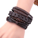 Fashion Women Multilayer Handmade Bangle Handmade Bracelets Leather Cool - RaysJewelry&more