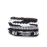 Fashion Women Multilayer Handmade Bangle Handmade Bracelets Leather Cool - RaysJewelry&more