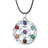 Resin Beads Chakra Healing Point Pendant for Necklace Yoga Reiki - RaysJewelry&more