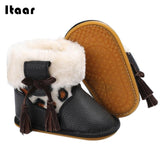 PU First Walkers Shoe Boots Infant Footwear Baby Shoes Autumn Winter Keep Warm Leopard Stitching Casual - RaysJewelry&more