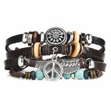 IF ME Design Turkish Eye Leather Bracelet For Men Woman Multiple Layer Feather Bracelet Fashion Wristband Party Jewelry Gift - RaysJewelry&more