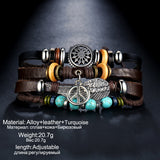 IF ME Design Turkish Eye Leather Bracelet For Men Woman Multiple Layer Feather Bracelet Fashion Wristband Party Jewelry Gift - RaysJewelry&more
